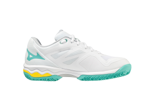 Pantofi tenis dama Mizuno Wave Exceed Light CC-Alb/Verde-36 1/2