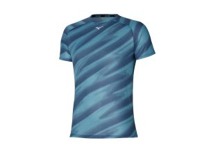 Tricou alergare barbati Mizuno DryAeroFlow Graphic-Albastru-XL