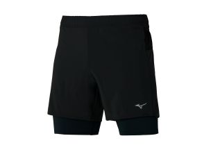Sort alergare barbati Mizuno ER 5.5 2in1 SS 2023-Negru-S