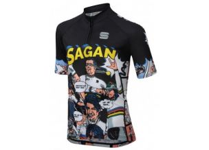 Tricou ciclism copii Sportful Super Peter SS 2021-Negru-8 ani