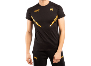 Tricou barbati Venum Replica UFC-Negru/Auriu-L