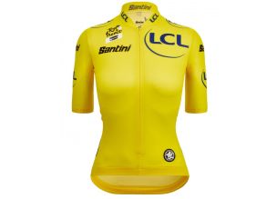 Tricou ciclism dama Santini Leader General Tour de France-Galben-S