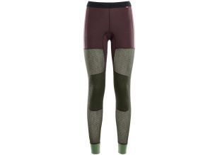 Pantaloni de corp merino dama Aclima WoolNet Hybrid-Verde/Grena-XS