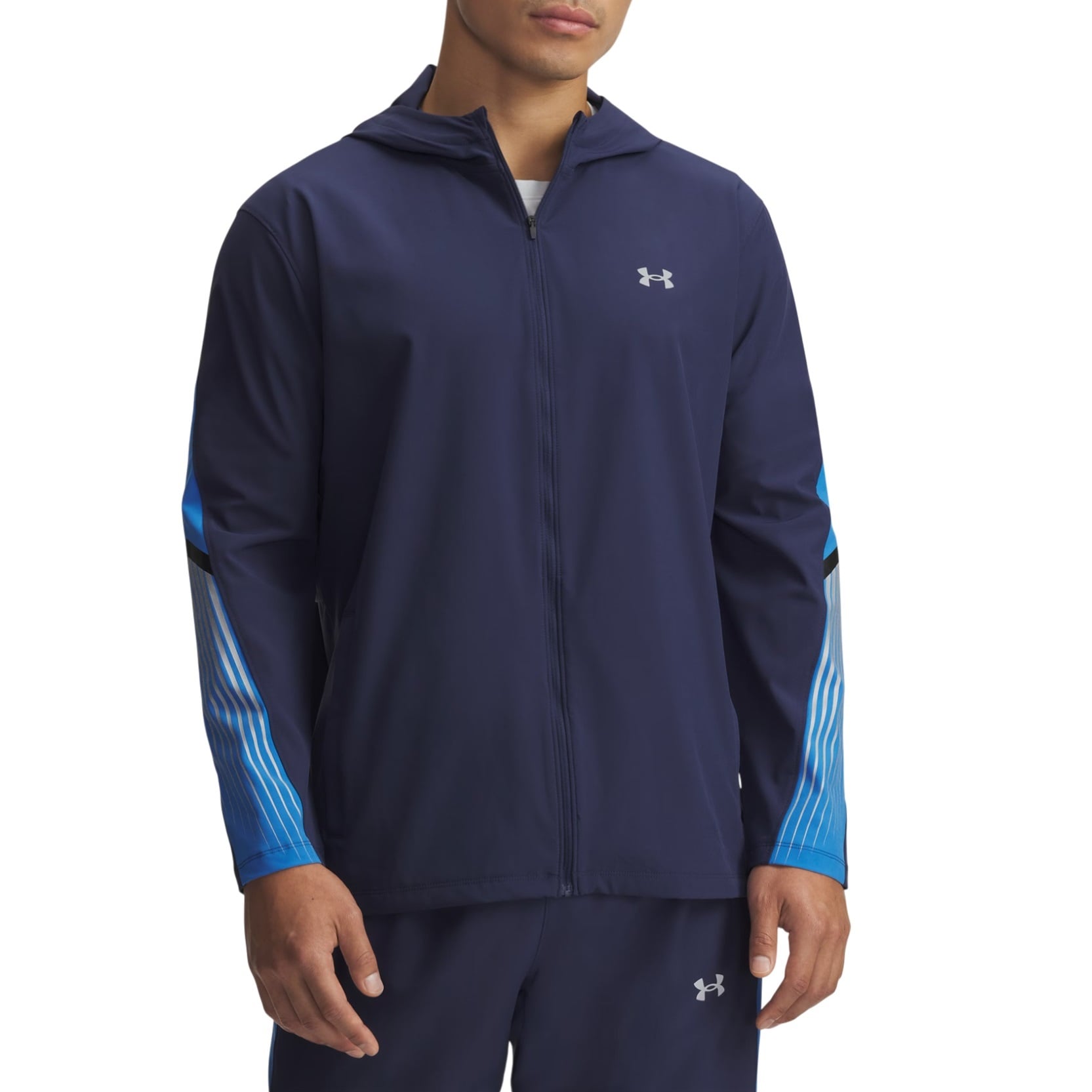 Jacheta alergare barbati Under Armour Velociti Storm FW 2025-Bleumarin-S