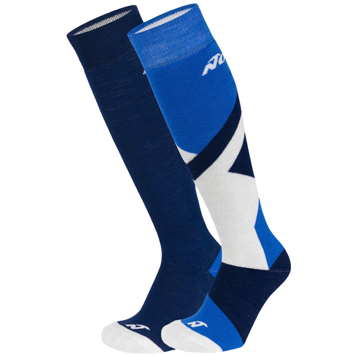 Set 2 perechi sosete schi copii Nordica Multisport-Albastru/Alb-23-26