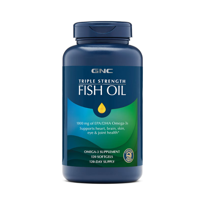 Ulei de Peste 1000 Mg Omega 3 Epa si Dha Gnc Triple Strength Fish Oil 120 Cps