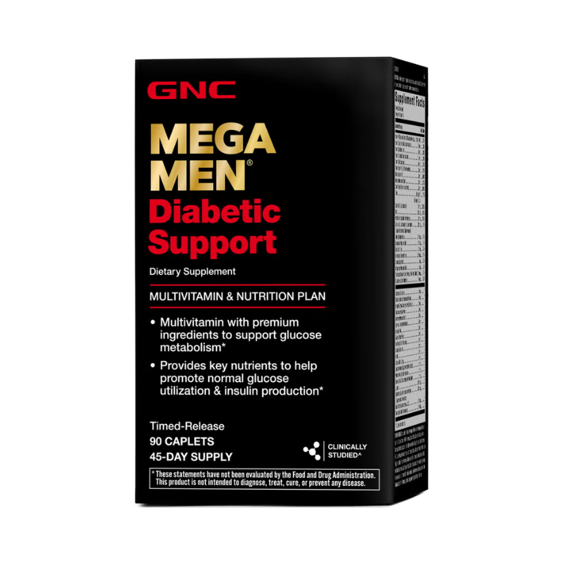 Multivitamine GNC Mega Men Diabetic Support, Pentru Barbati Diabetici, 90 Tb