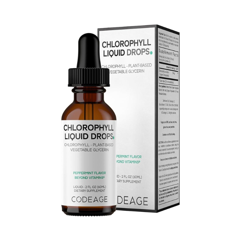 Clorofila Lichida cu Aroma de Menta Codeage Chlorophyll Liquid Drops 60 Ml