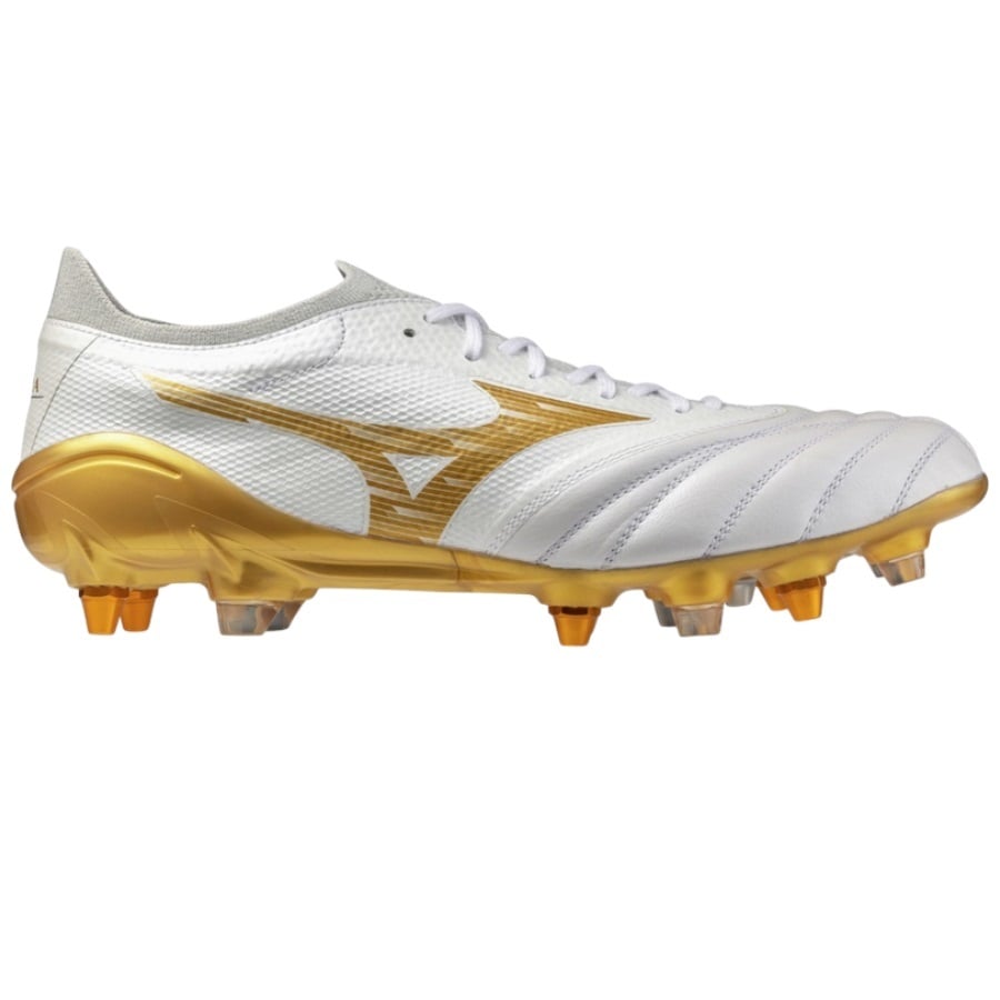 Ghete fotbal Mizuno Morelia Neo IV Beta Elite Mix SS 2026-Alb/Auriu-40 1/2