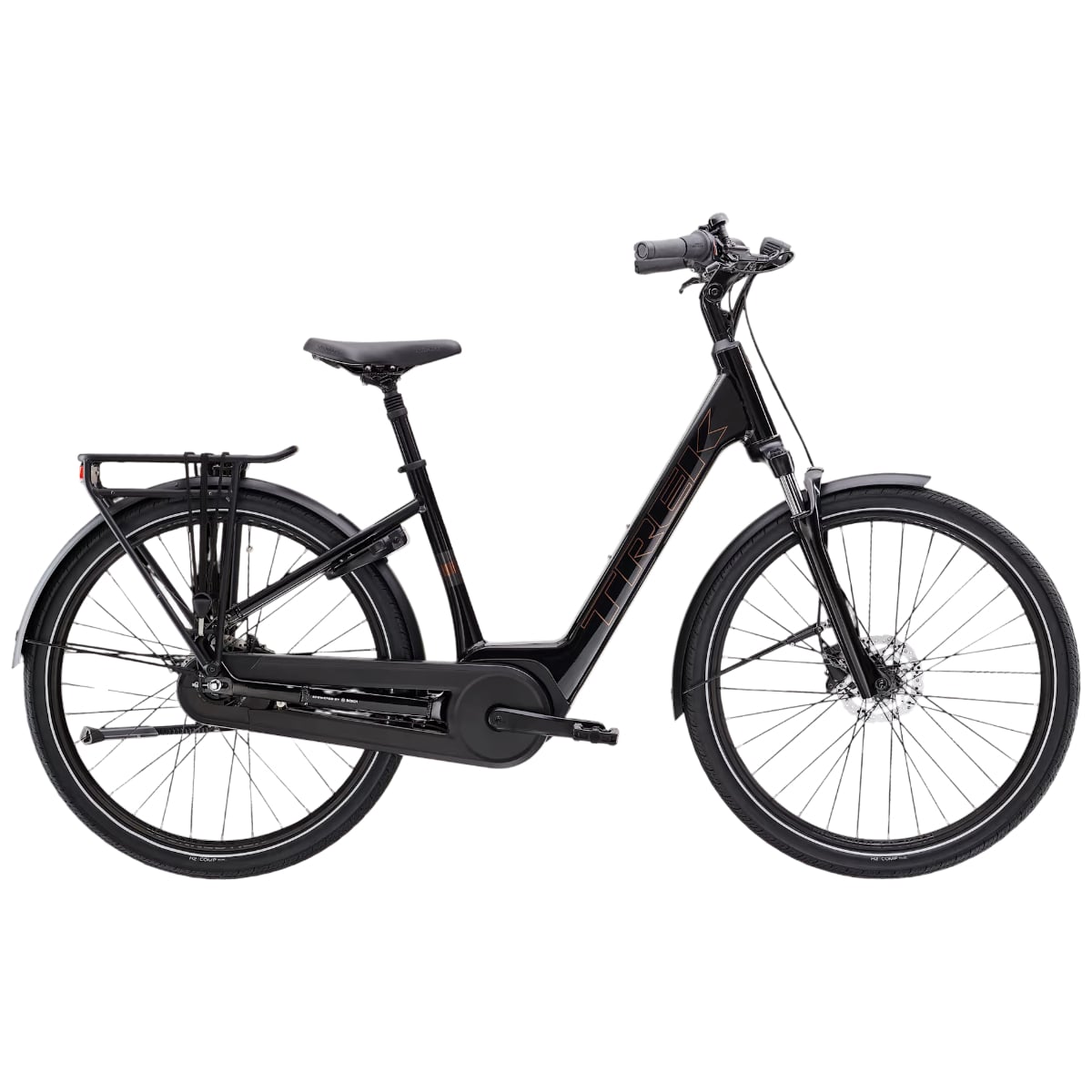 Bicicleta electrica Trek District+ 2 Lowstep 27.5" 2026-Negru Lucios-S