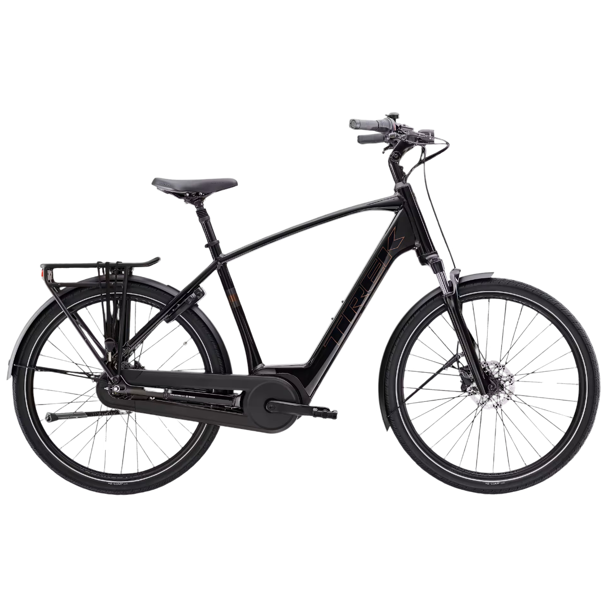 Bicicleta electrica Trek District+ 2 27.5" 2026-Negru Lucios-M
