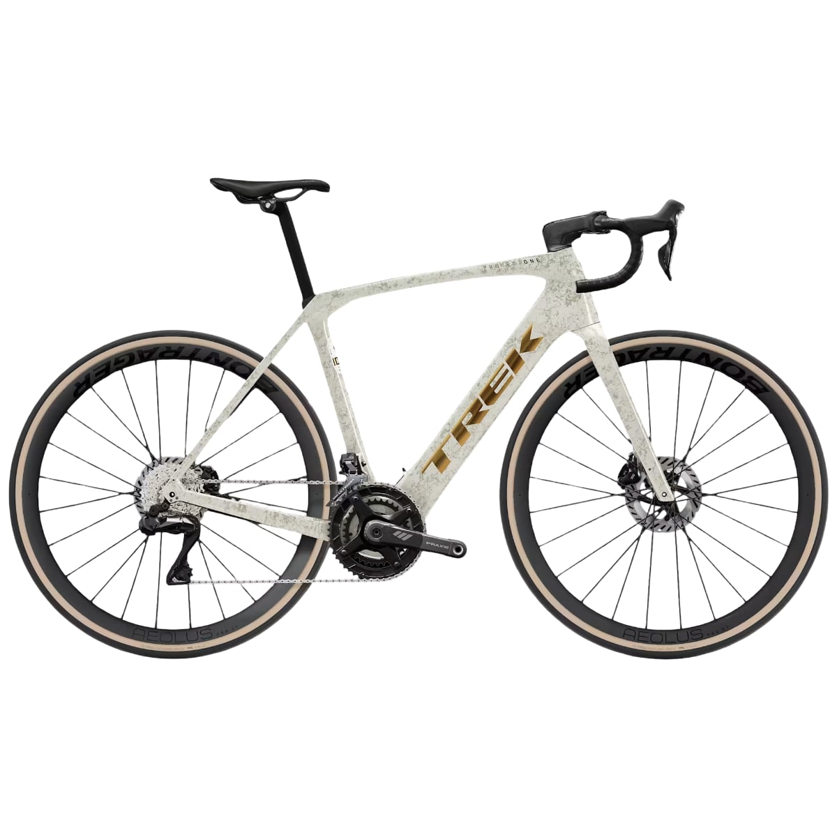 Bicicleta electrica Trek Domane+ SLR 7 28" 2026-Alb/Auriu-54 cm
