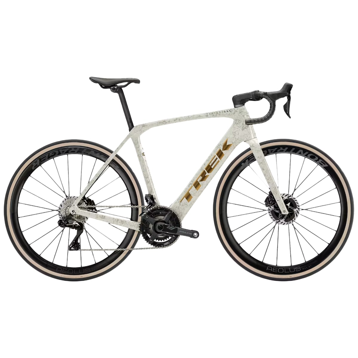 Bicicleta electrica Trek Domane+ SLR 9 28" 2026-Alb/Auriu-56 cm