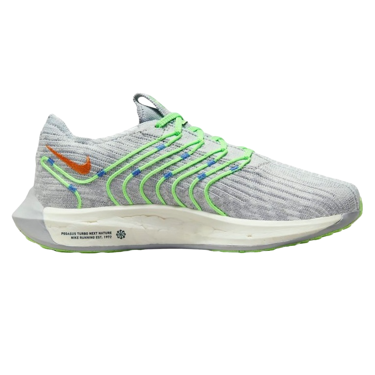 Pantofi alergare dama Nike Pegasus Turbo SS 2024-Gri/Verde lime-38 1/2