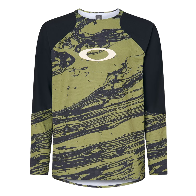 Bluza ciclism barbati Oakley Seeker Airline-Kaki/Negru-XS