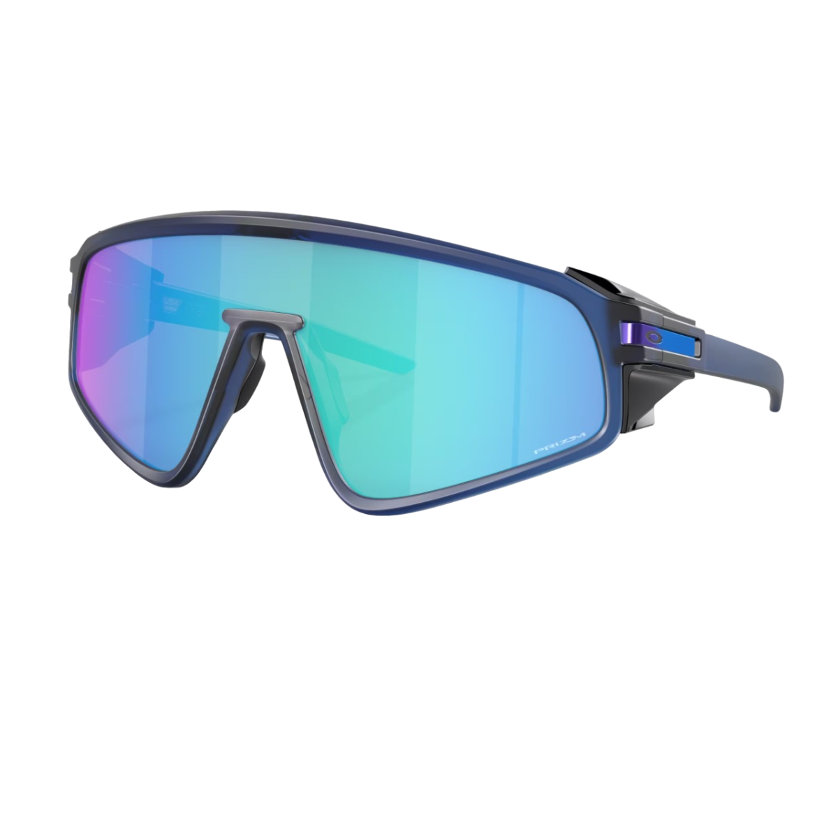 Ochelari de soare Oakley Latch Panel Matte Transparent Navy / Prizm Sapphire