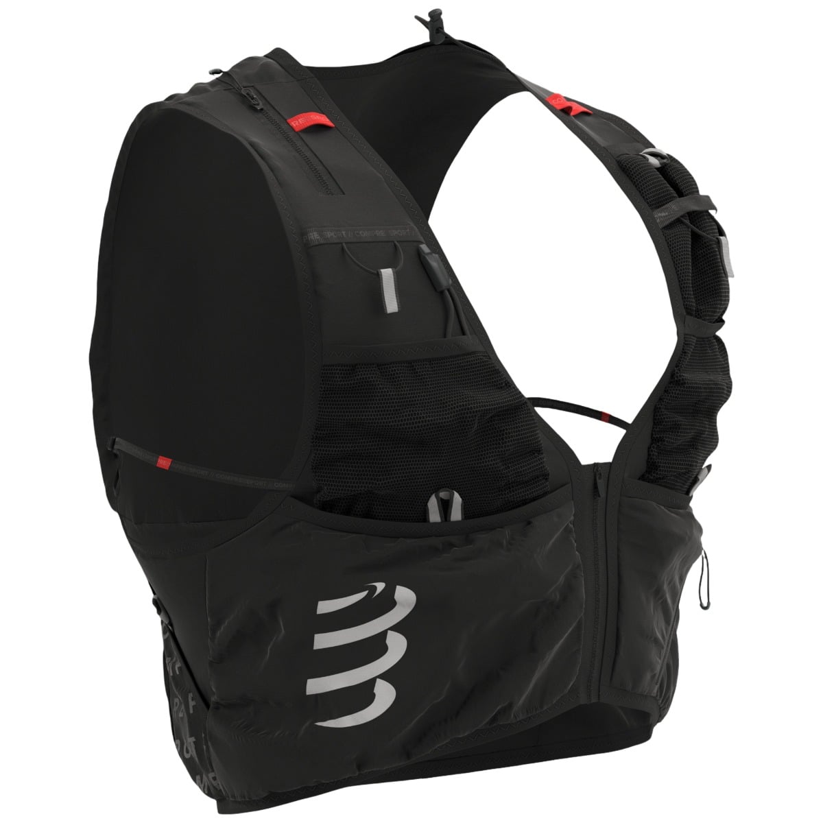 Vesta tip rucsac alergare Compressport UltRun S Pack Evo 15-Negru-XS