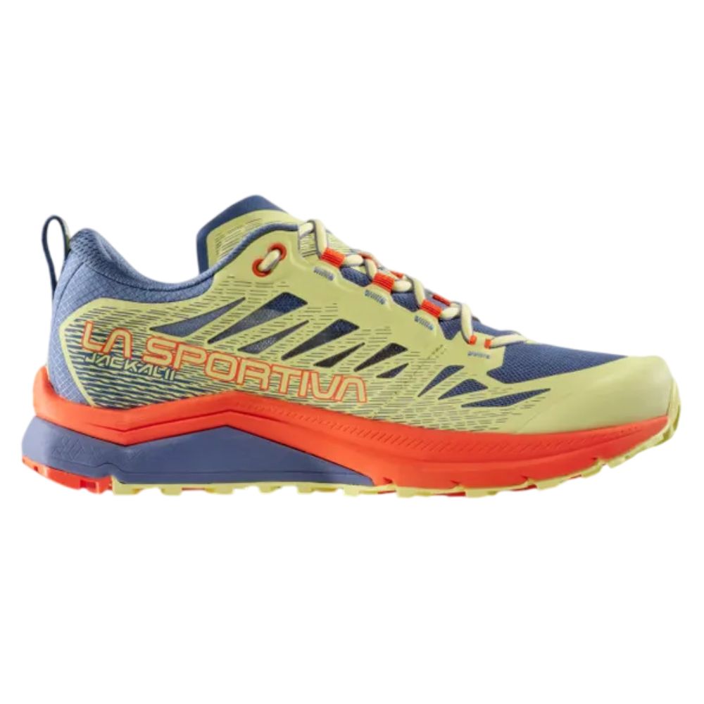 Pantofi alergare trail dama La Sportiva Jackal II-Lime/Albastru-37 1/2