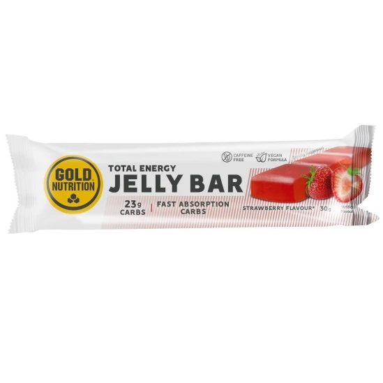 Jeleu energizant Gold Nutrition Jelly Bar Aroma de Capsuni, 30g
