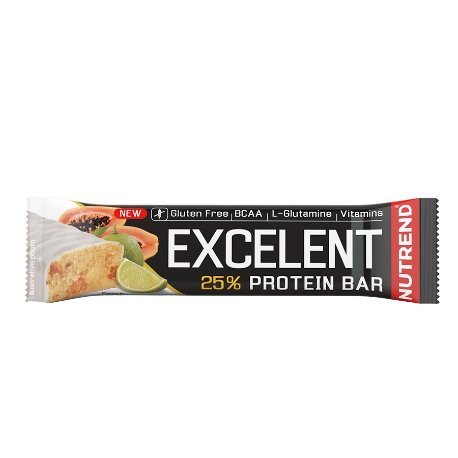 Baton proteic Nutrend Excelent Aroma de Lime si Papaya, 85g