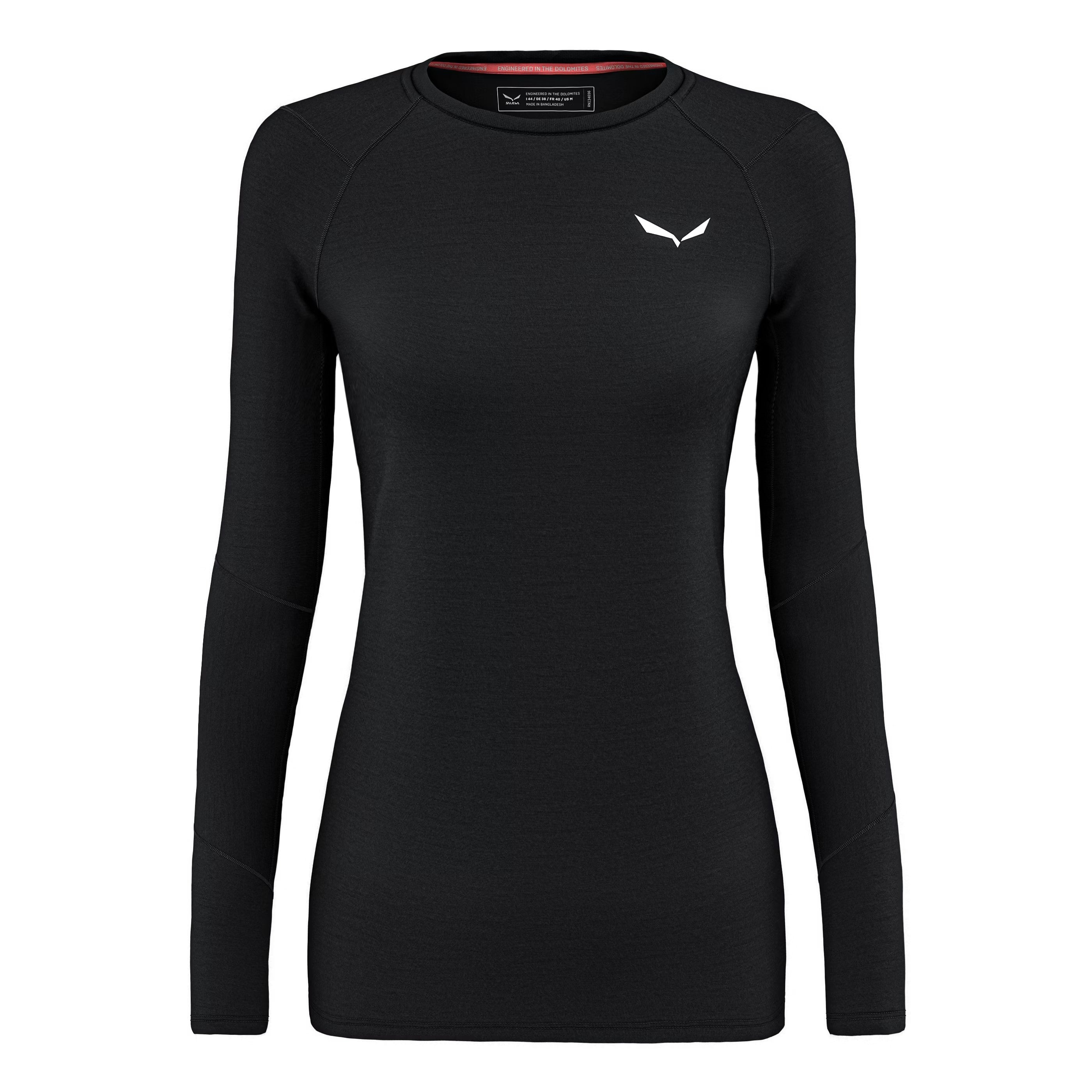 Bluza merino dama Salewa Cristallo Warm Alpine-Negru-40/34