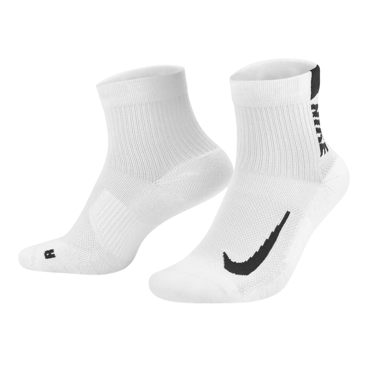 Set 2 perechi sosete alergare Nike Multiplier Ankle SS 2025-Alb/Negru-S