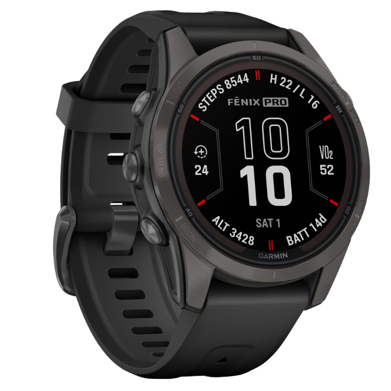 Ceas Garmin Fenix 7S Pro Sapphire Solar Carbon Grey
