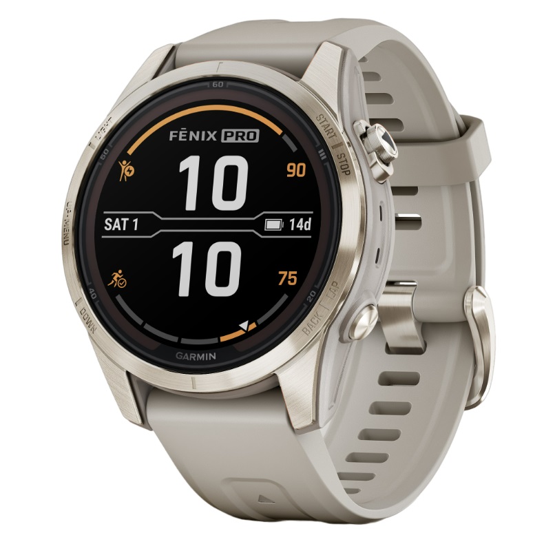時計 GARMIN FENIX 7S PRO SAPPHIRE DUAL POWER Ceas Garmin Fenix 7S Pro Sapphire Solar Soft Gold