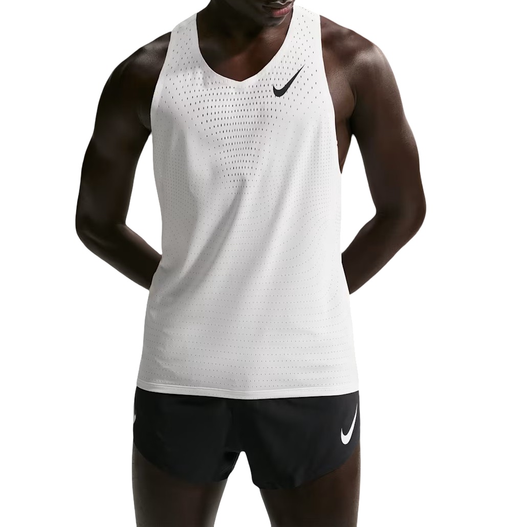 Maiou alergare barbati Nike AeroSwift SS 2026-Alb-S