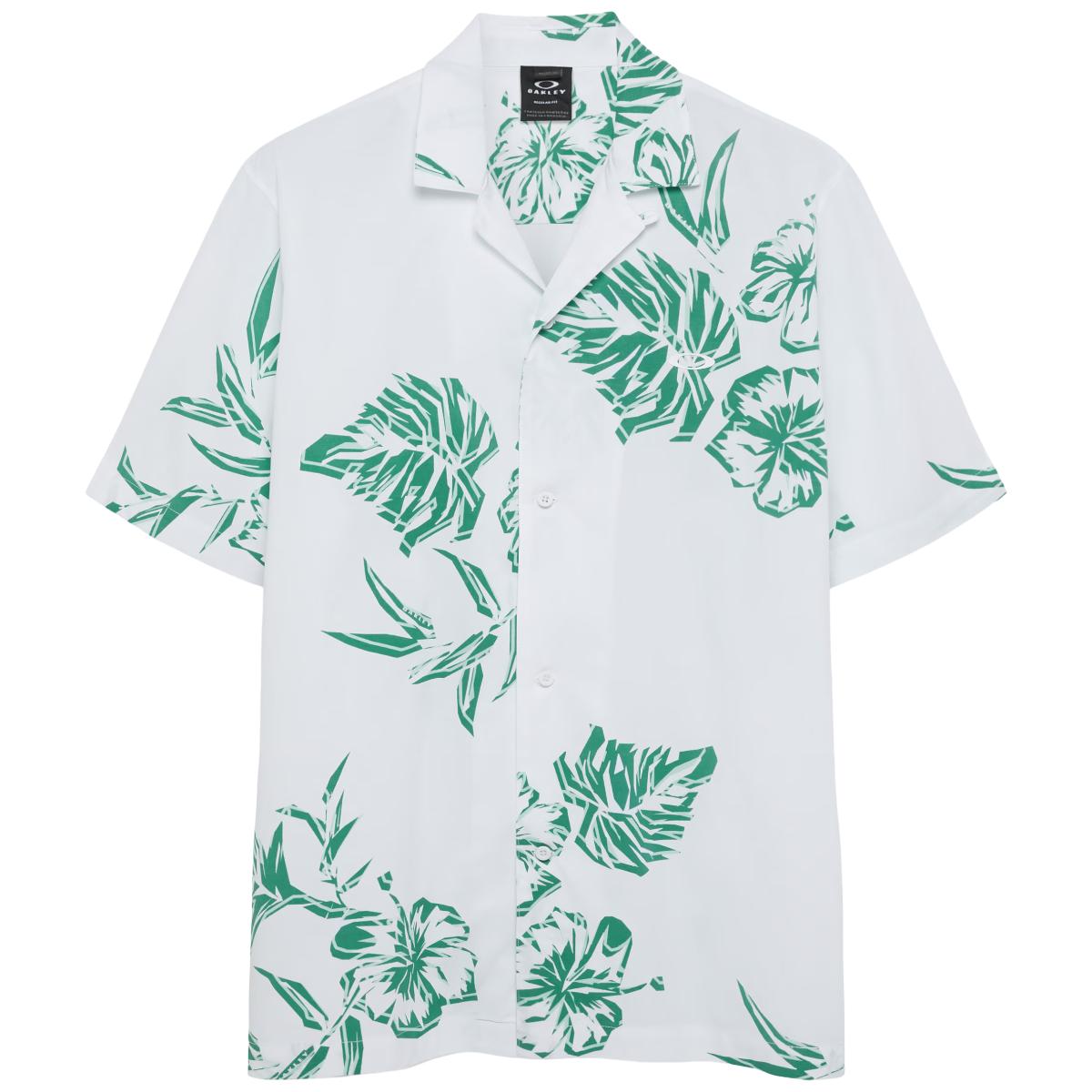 Camasa barbati Oakley Hibiscus Breeze SS 2026-Alb/Verde-S