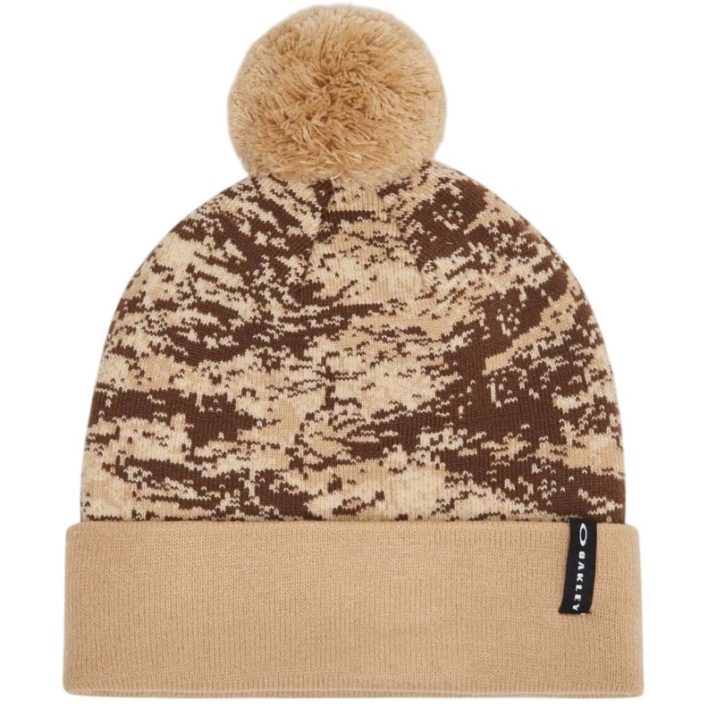 Caciula schi Oakley Printed Pom-Bej/Maro