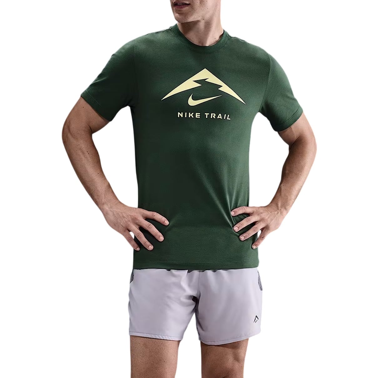 Tricou alergare barbati Nike Dri-Fit Trail-Verde Inchis-S