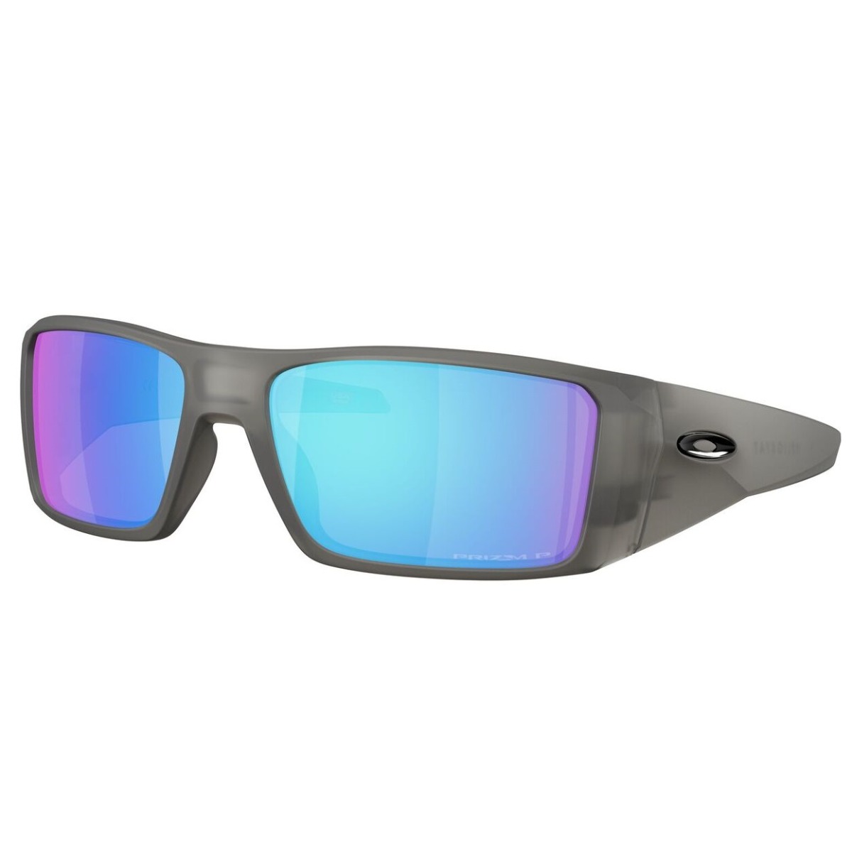 Ochelari de soare Oakley Heliostat Matte Grey Smoke / Prizm Sapphire Polarized