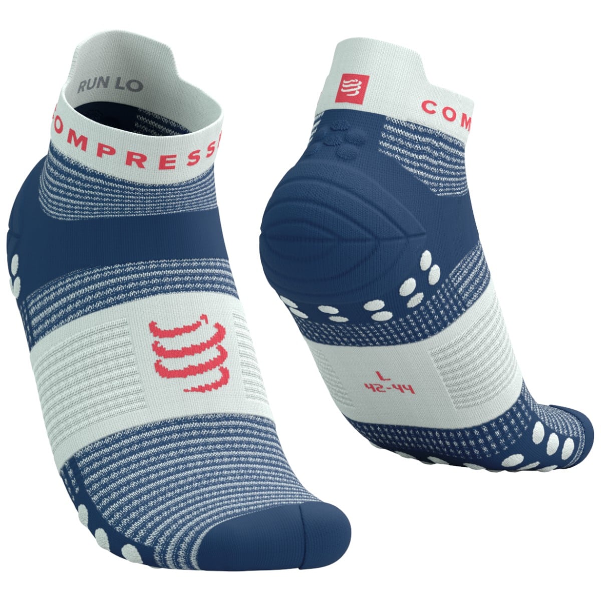 Sosete compresie alergare Compressport Pro Racing V 4.0 Run Low FW 2025-Albastru/Verde Menta-T2