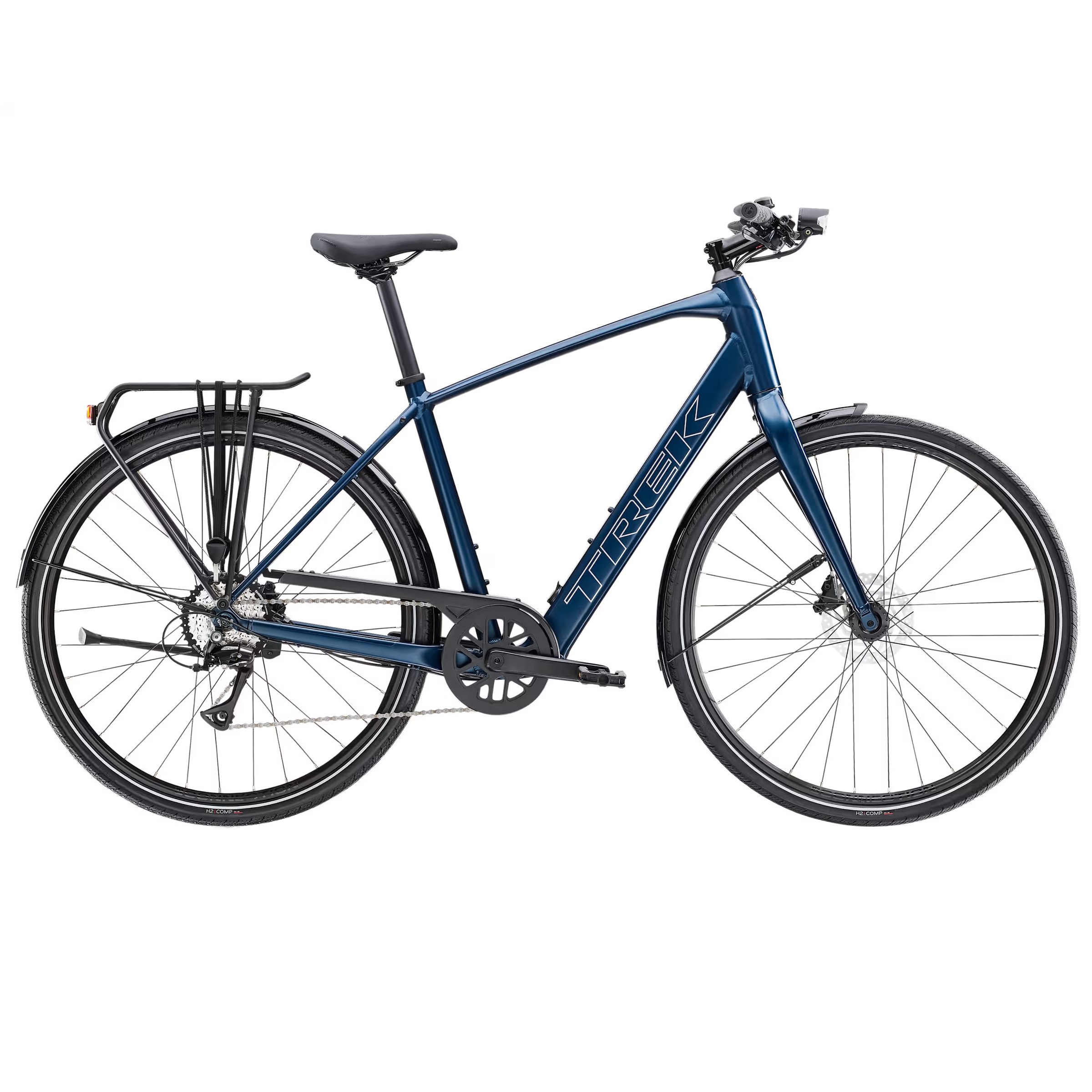 Bicicleta electrica Trek FX+ 2 LT Stepover 28" 2026-Albastru-M