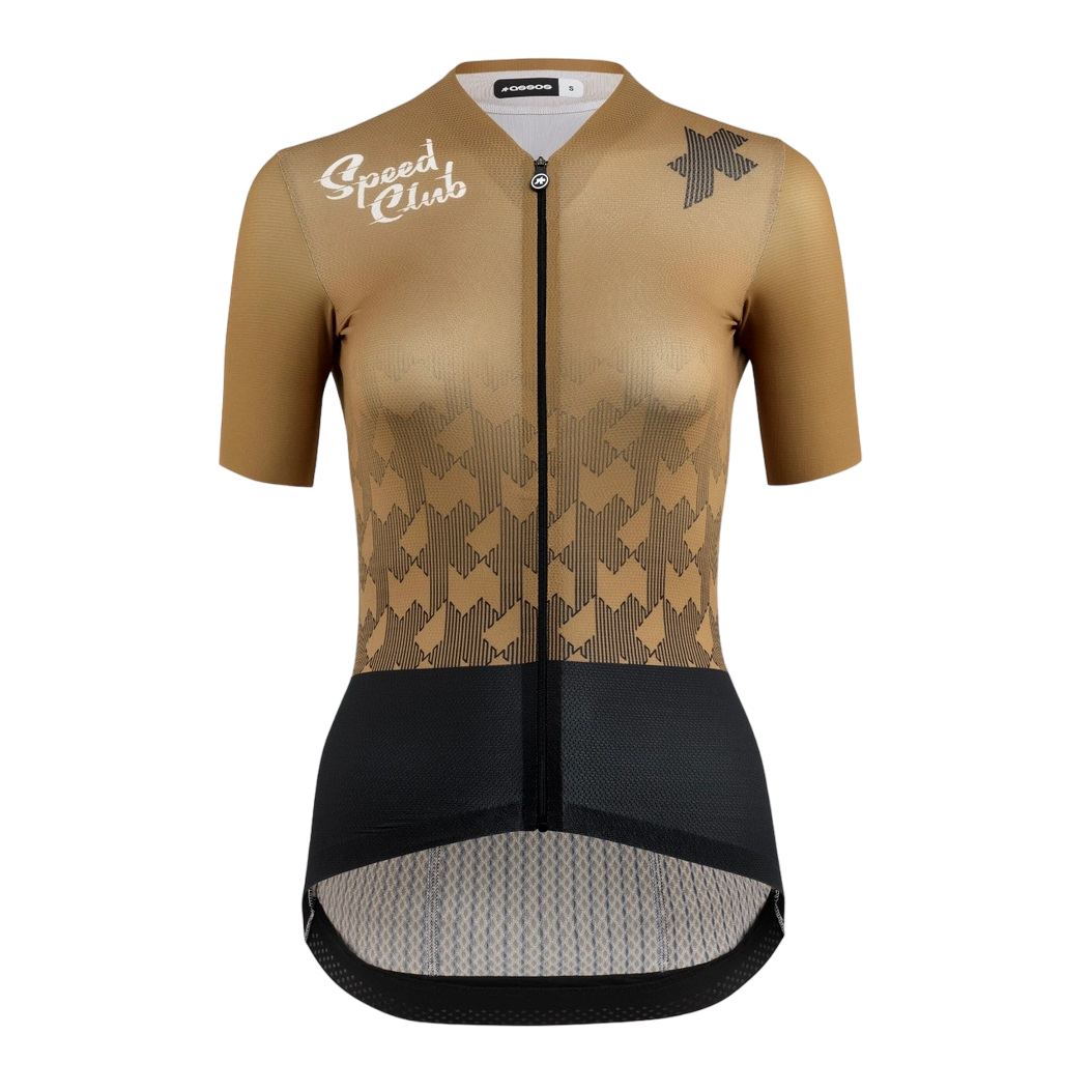 Tricou ciclism dama Assos Dyora RS S9 Targa Speed Club-Maro/Negru-M