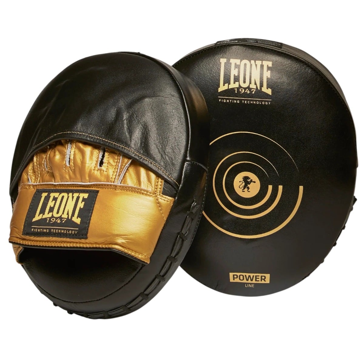 Palmare piele Leone Power Line Mitts-Negru/Auriu-One size