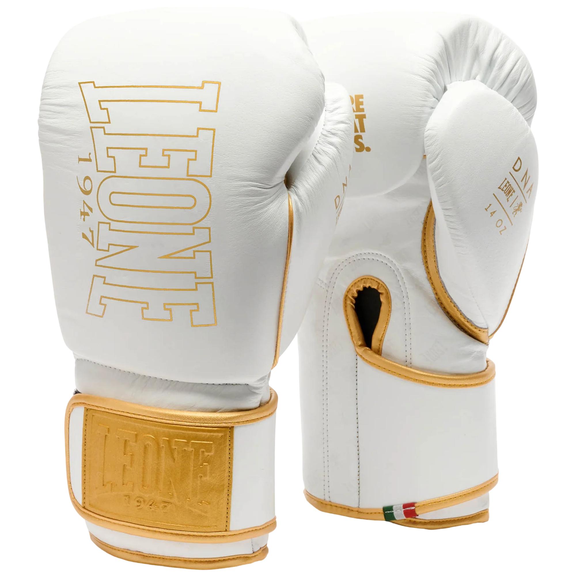 Manusi box Leone DNA Premium-Alb/Auriu-10 oz