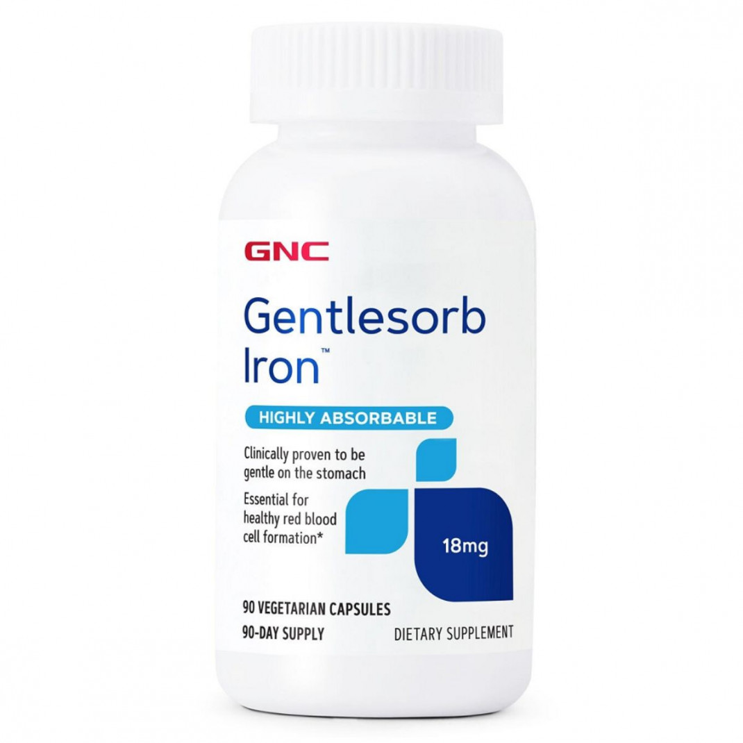 Supliment alimentar GNC Gentlesorb Iron Fier Cu Absorbtie Usoara 18 mg 90 PCS