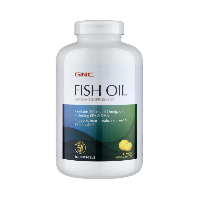 Ulei de Peste cu Aroma Naturala de Lamaie Gnc Fish Oil 360 Cps