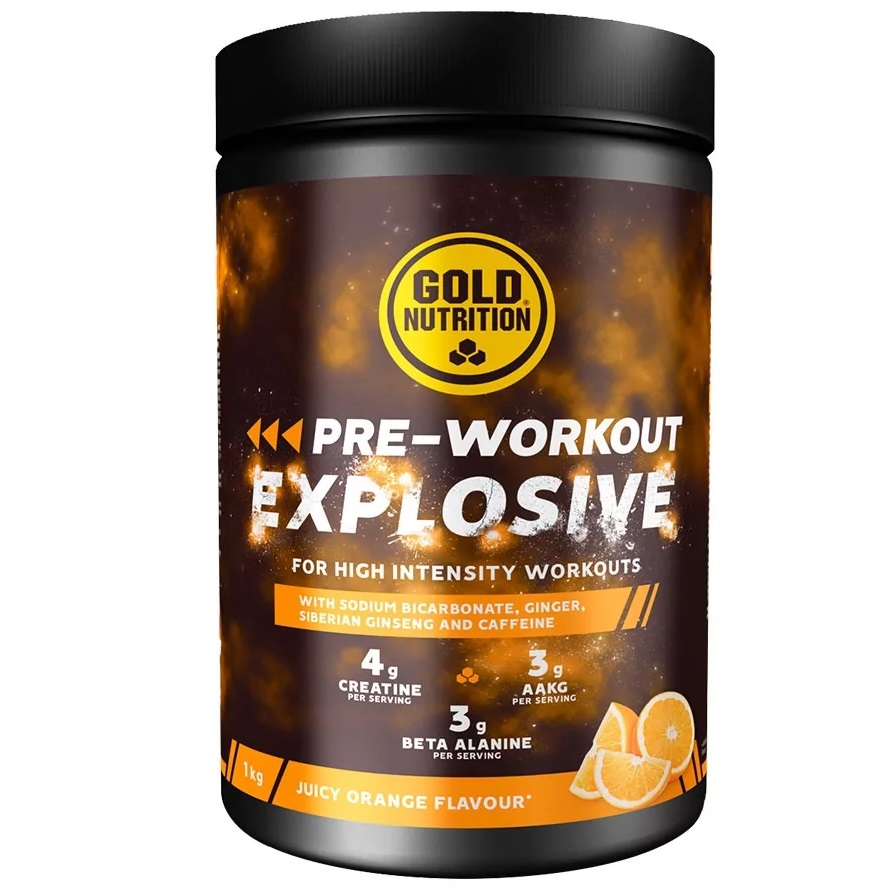 Supliment alimentar Gold Nutrition Pre-Workout Explosive Aroma Portocale, 1kg