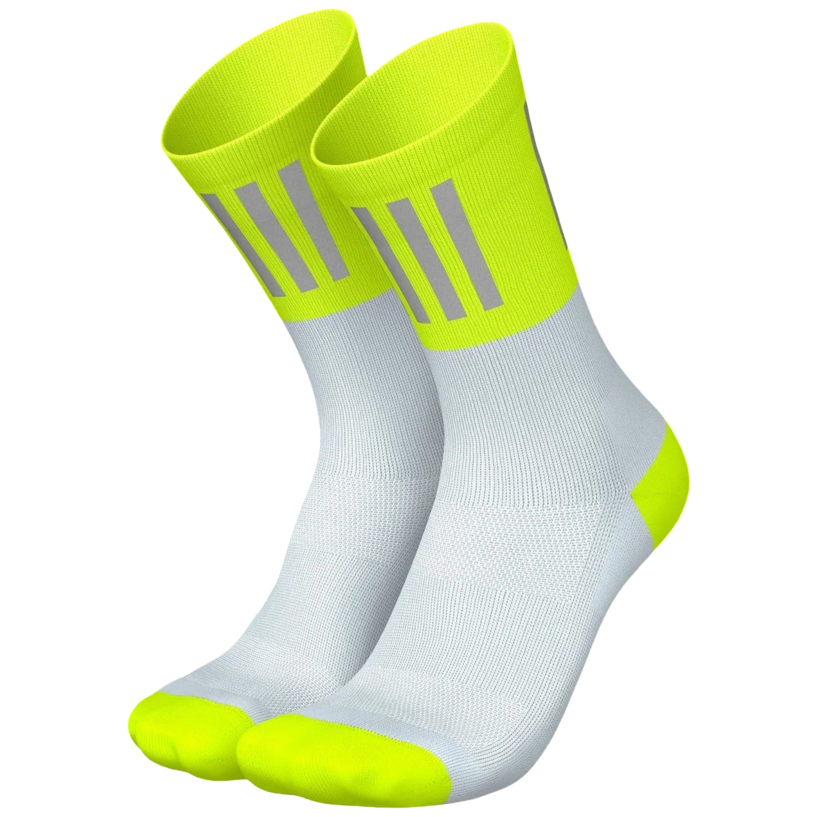 Sosete alergare Incylence High-Viz V3-Alb/Lime-35-38