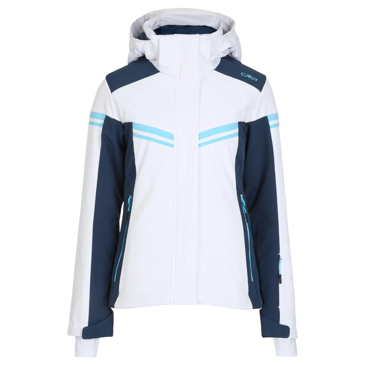 Jacheta schi dama CMP Softshell-Alb/Albastru-40