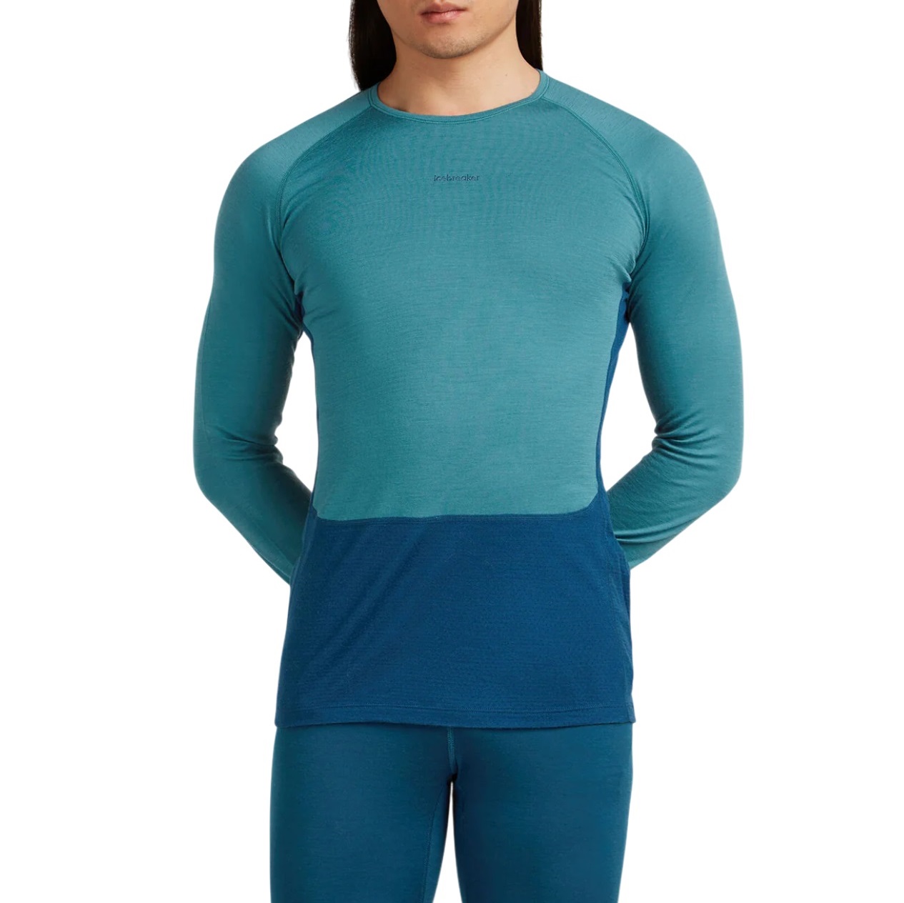 Bluza de corp merino barbati Icebreaker 200 ZoneKnit-Albastru-M