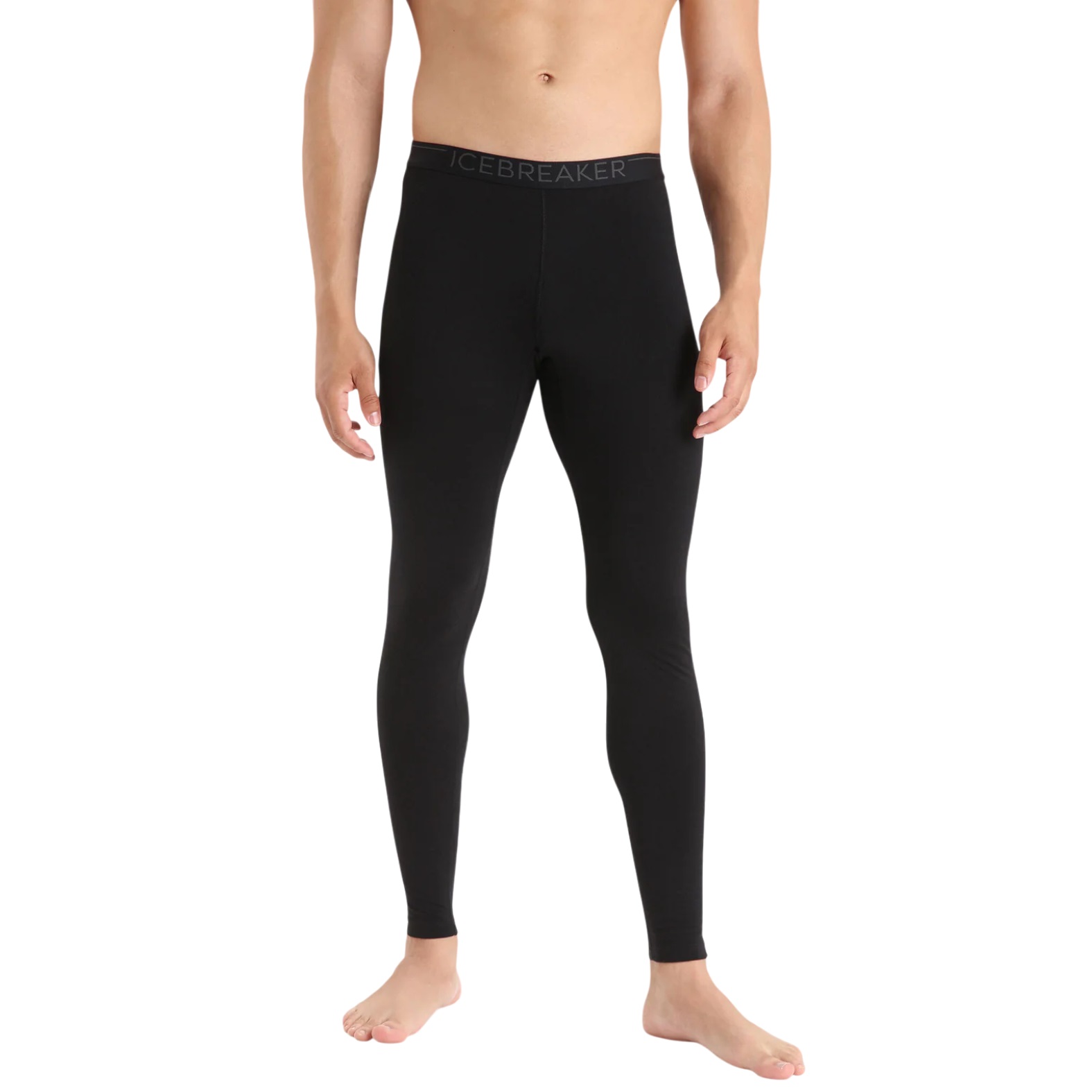 Pantaloni de corp merino barbati Icebreaker 200 Oasis Thermal-Negru-XS
