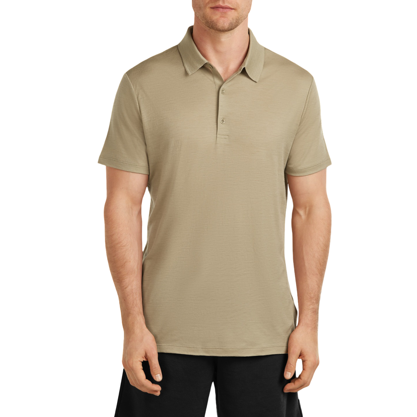 Tricou merino barbati Icebreaker 150 Tech Lite III Polo-Maro Deschis-S