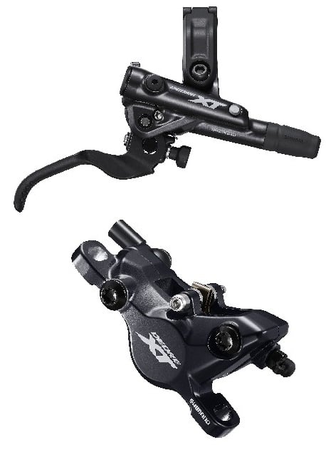 Set asamblat frane pe disc Shimano Deore XT BL-M8100(R) BR-M8100(R) - placute metal