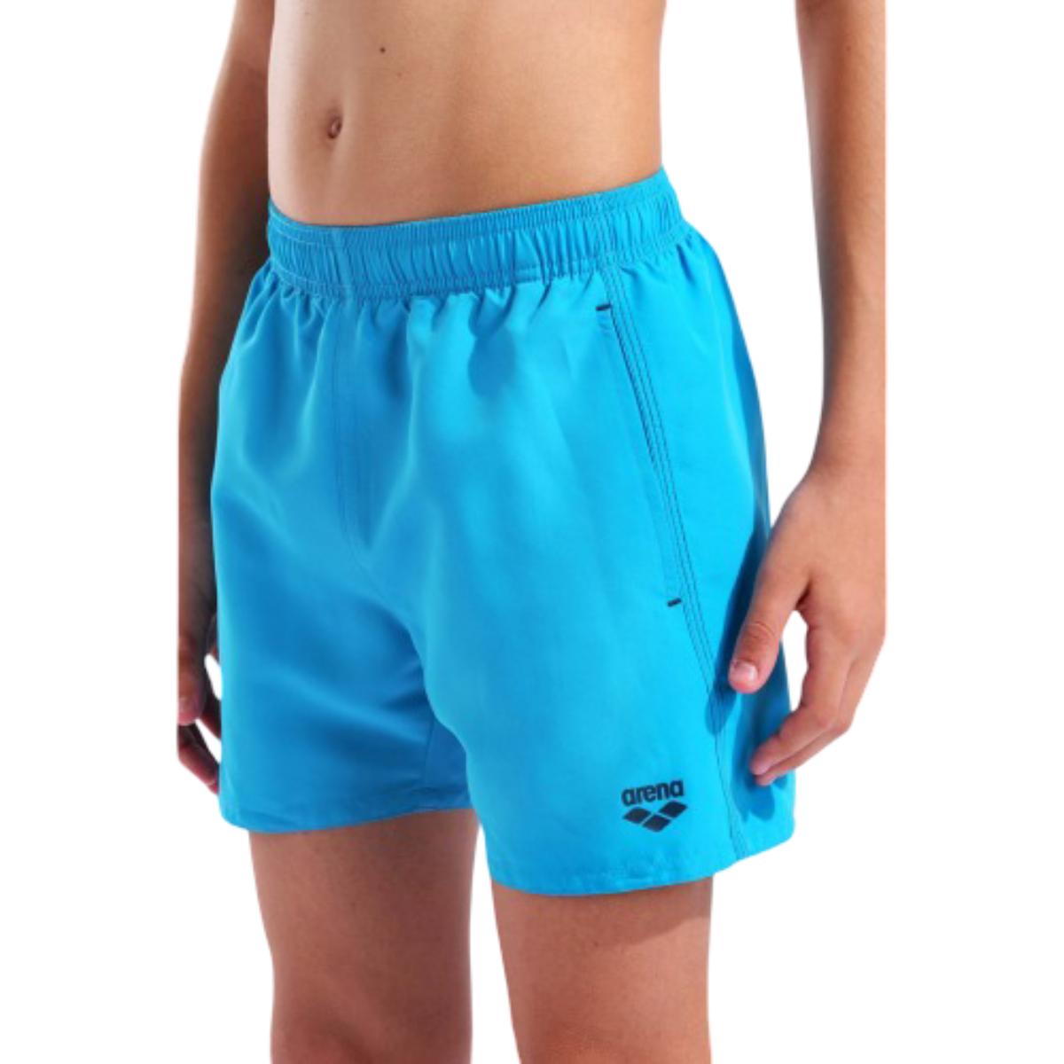 Sort baie copii Arena Boxer Solid R-Albastru-8-9 ani