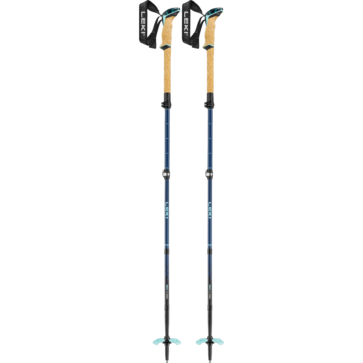 Bete schi Leki Bernina FX Carbon-Bleumarin/Verde-ajustabila 100-120 cm