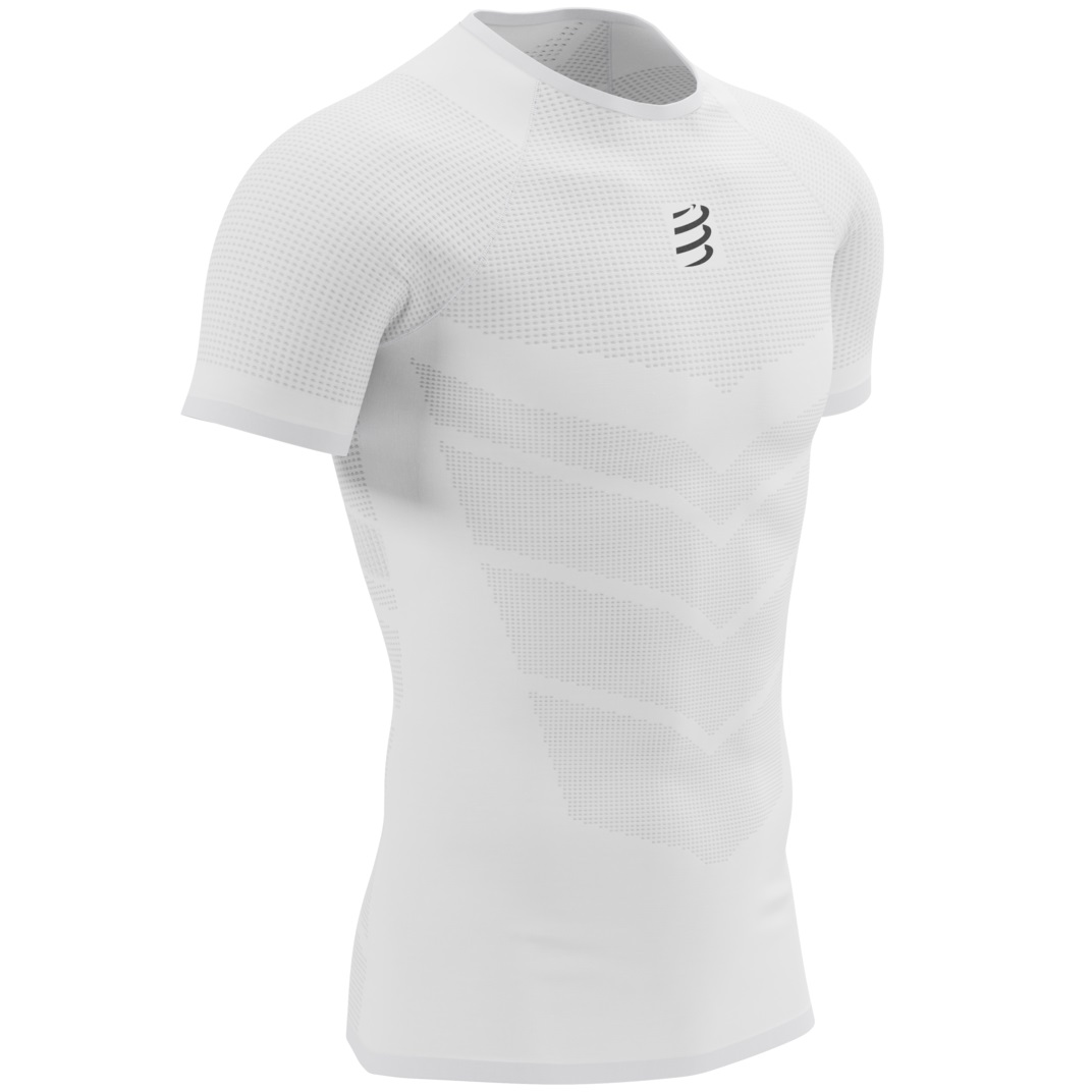 Tricou alergare barbati Compressport On/Off-Alb-S